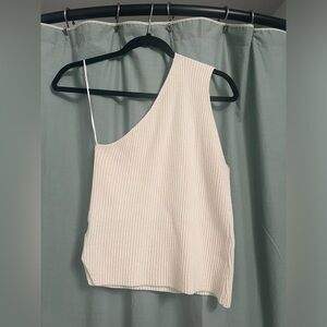 White knit off the shoulder top! (From Revolve)